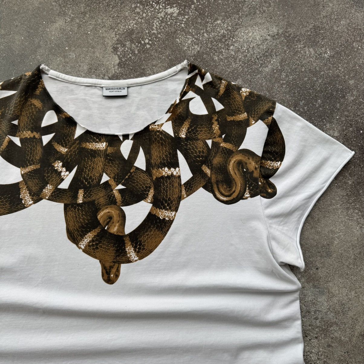 Marcelo Burlon Marcelo Burlon Snake Printed T-Shirt Size US M / EU 48-50 / 2 - 4 Thumbnail