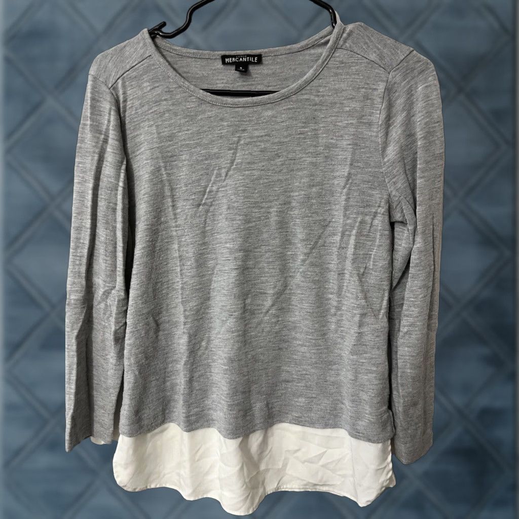 J.Crew J.CREW Womens Relaxed Fit Blouse Gray Small Size S / US 4 / IT 40 - 1 Thumbnail
