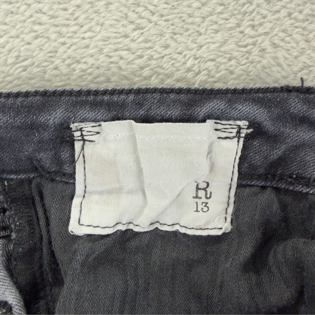 R13 R13 Women's Size 24x25 Jenny Mid Rise w/ Double Shred Hems B Size 24" / US 00 / IT 34 - 14 Thumbnail