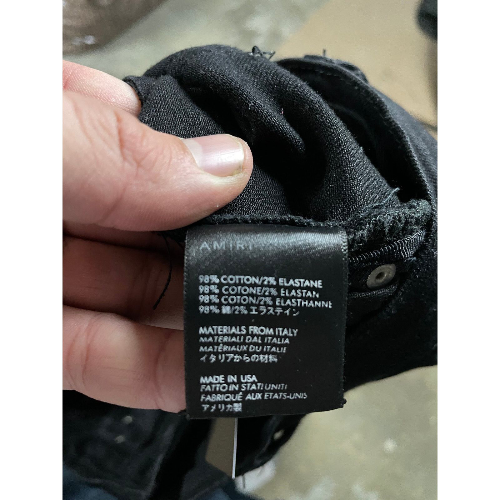 Amiri Amiri Jeans Black Crystal Thrasher Patch Used 36 Size US 36 / EU 52 - 5 Thumbnail