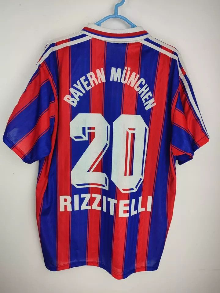 Adidas 1995/97 FC Bayern Munich Munchen 20 #RIZZITELLI Home Kit Size US L / EU 52-54 / 3 - 13 Thumbnail