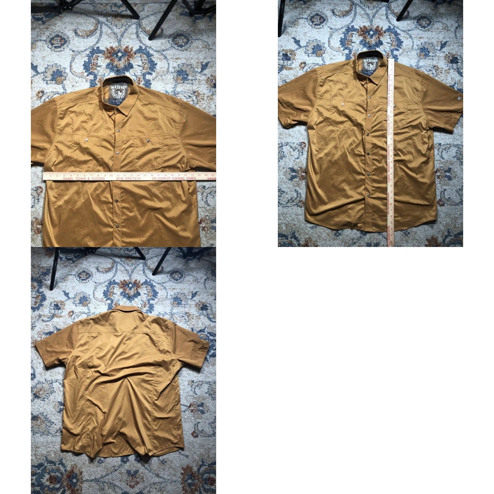 Vintage KÜHL Shirt Mens XL Brown Short Sleeve Button-Up Outdoor Hiking Pockets Trail Size US XL / EU 56 / 4 - 8 Thumbnail