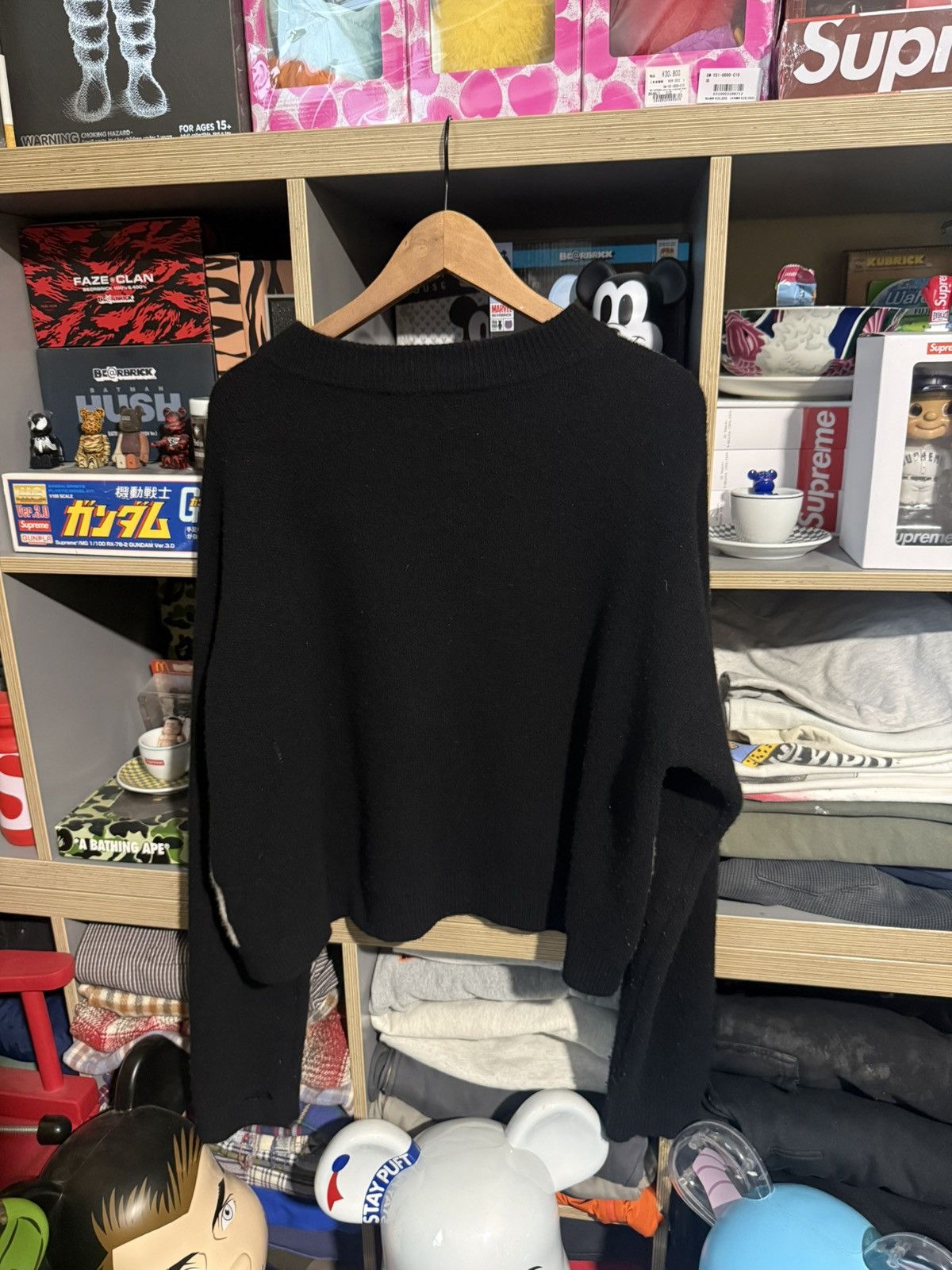 Enfants Riches Deprimes ERD Black/White Intarsia Knit Cashmere/Wool Sweater Size US L / EU 52-54 / 3 - 3 Thumbnail