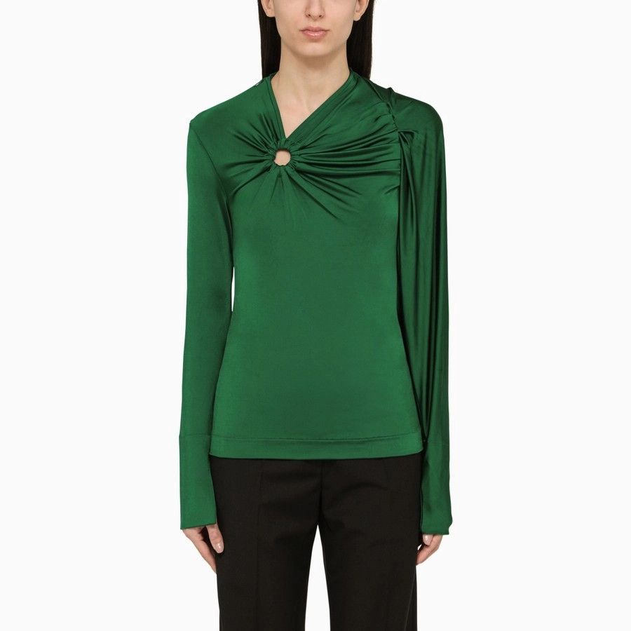 Victoria Beckham o1d2blof1124 Viscose Sweater in Green Size XS / US 0-2 / IT 36-38 - 1 Thumbnail