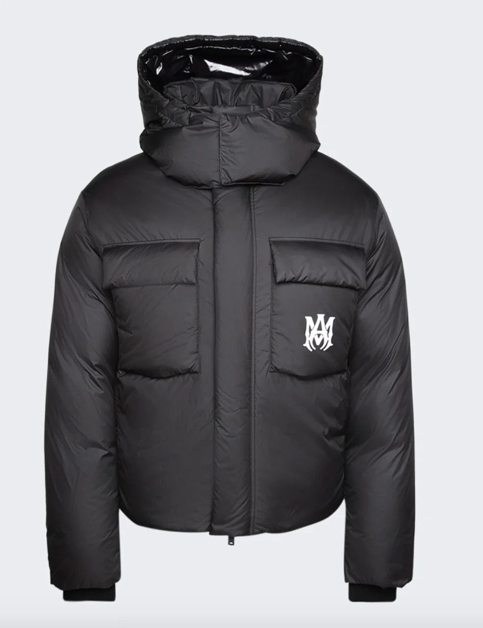 Amiri o1w1db10125 Hooded Down Puffer Jacket in Black Size US L / EU 52-54 / 3 - 1 Thumbnail