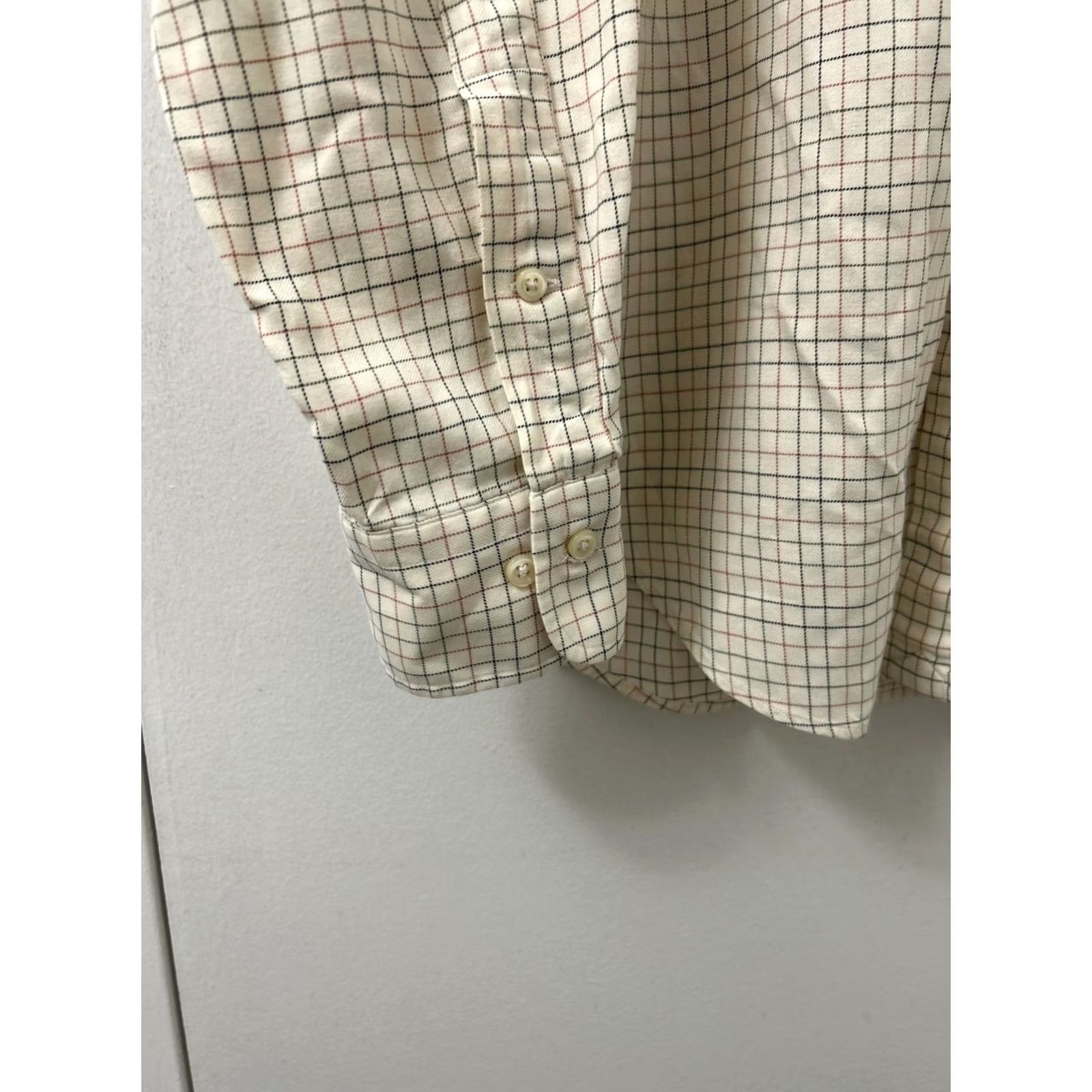 Polo Ralph Lauren VINTAGE Polo Ralph Lauren Estate Shirt Mens M Beige Plaid Button-Up L/S Classic Fit Embroidered Size US M / EU 48-50 / 2 - 6 Thumbnail