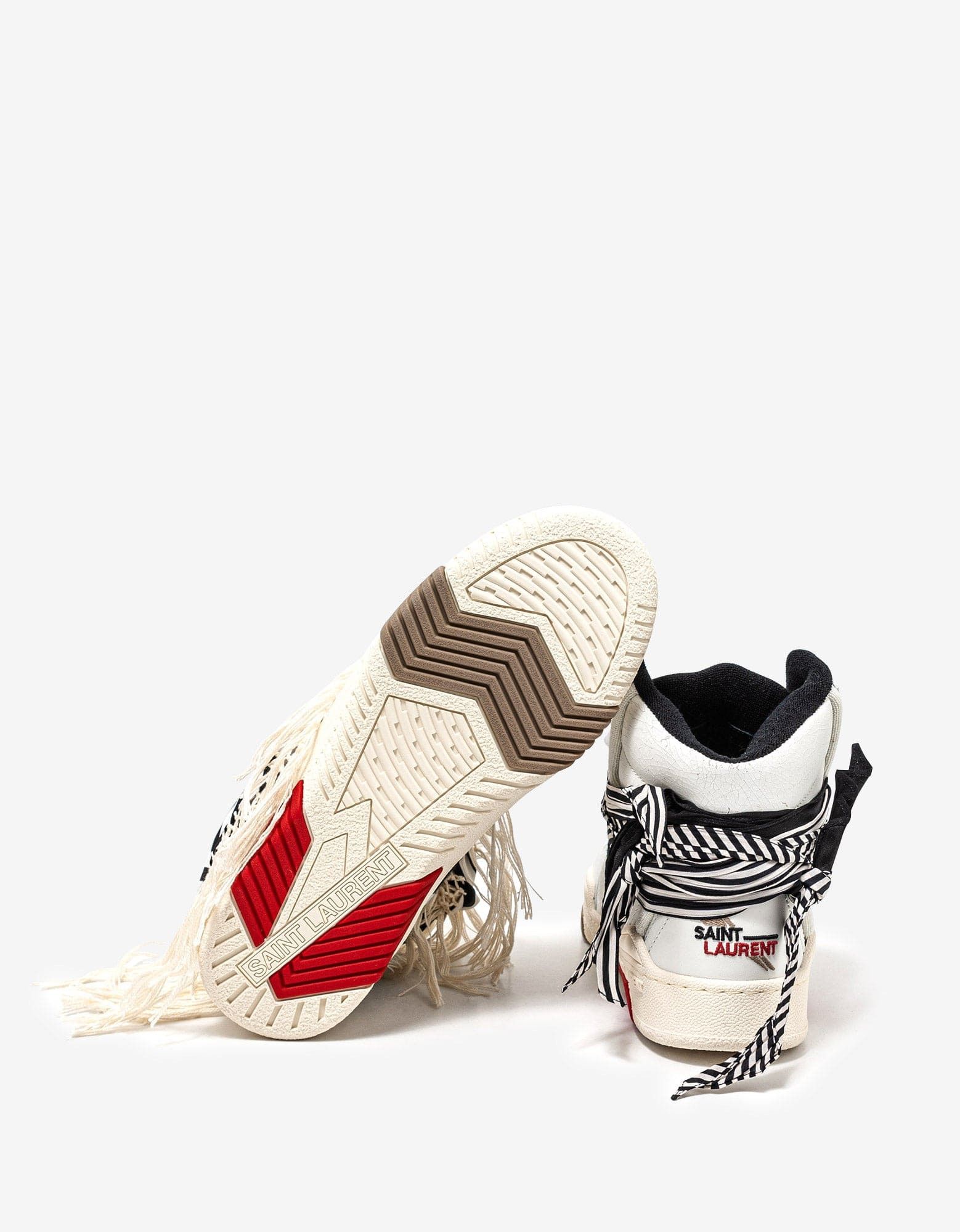 Saint Laurent Paris Saint Laurent Smith Bandana High Top Trainers Size US 7 / EU 40 - 3 Thumbnail
