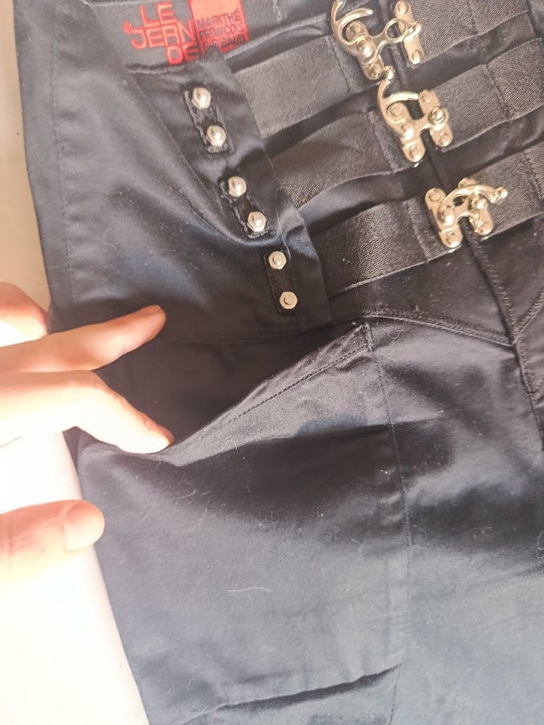 Marithe + Francois Girbaud Marithé + François Girbaud Corset Waist Lace-Up Black Pants Size US 30 / EU 46 - 3 Thumbnail