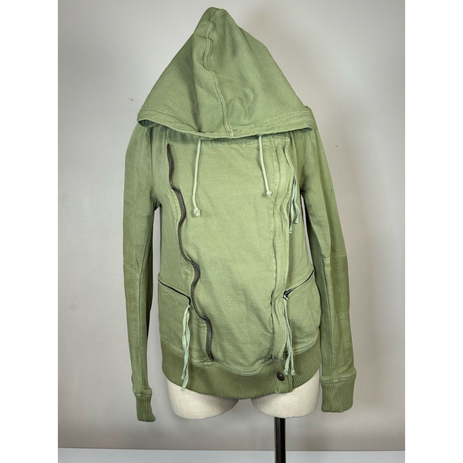 Free People Free People We The Free Green and Khaki Hoodie Jacket Small Size S / US 4 / IT 40 - 1 Thumbnail