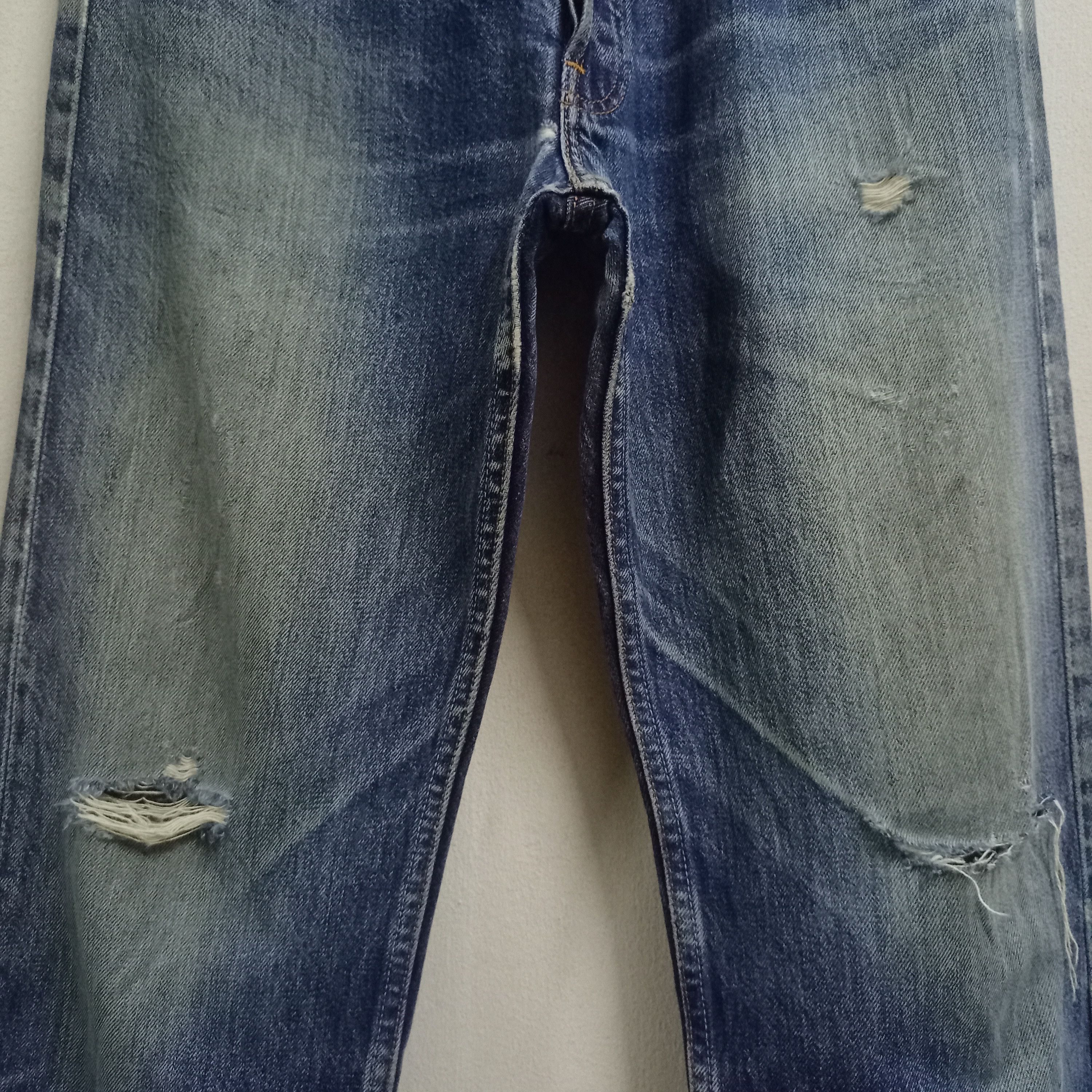 Levi's Europe Vintage 80s Levis 501 Mud Wash Distressed Loose Jeans Size US 31 - 5 Thumbnail