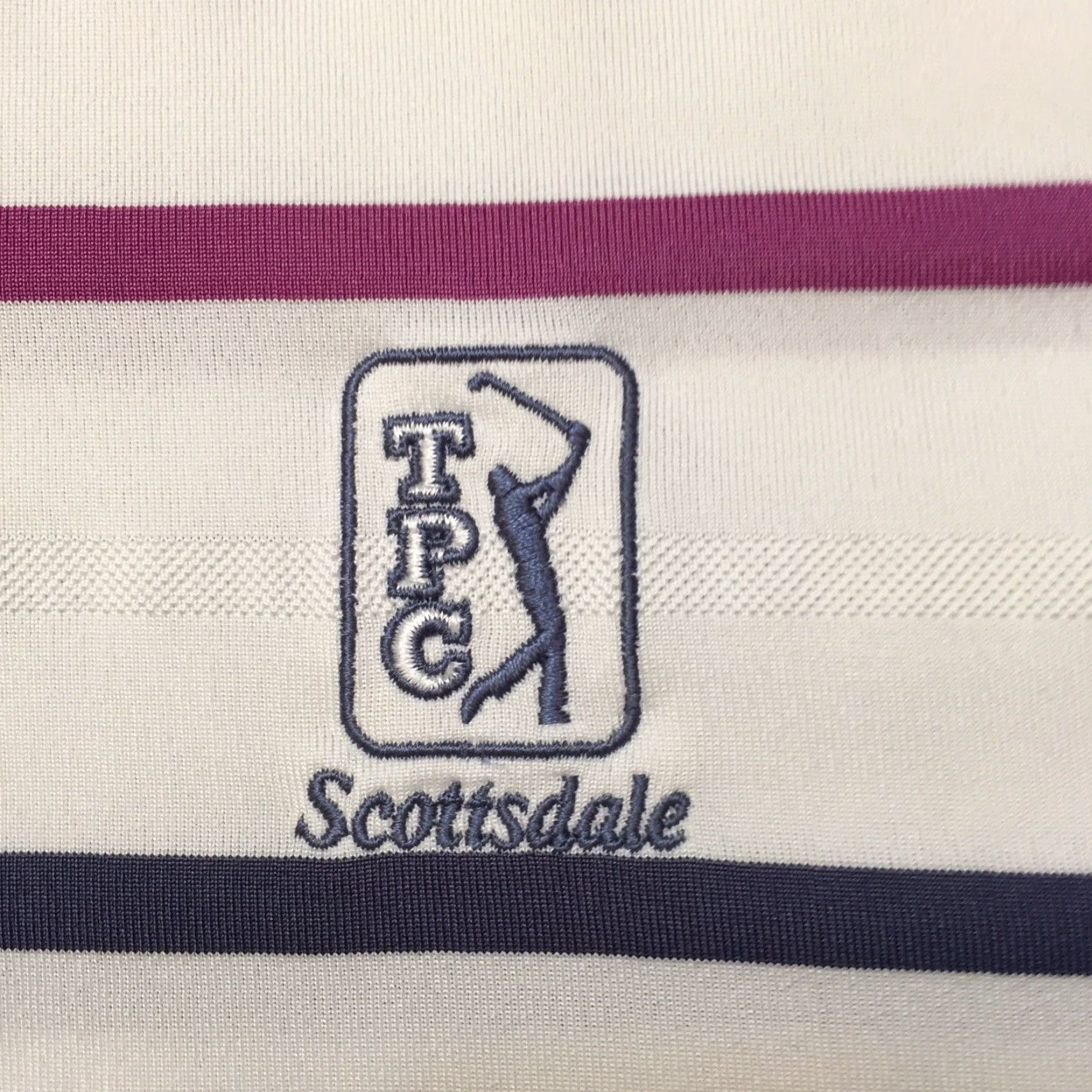 Vintage Greg Norman Polo Shirt Mens L Pink Blue Striped Short Sleeve Play Dry Polo Shirt Size US L / EU 52-54 / 3 - 3 Thumbnail