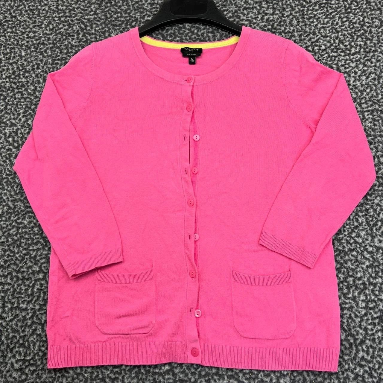 Talbots Talbots Sweater Women Button Up 3/4 Sleeve Pima Cotton SP Size S / US 4 / IT 40 - 1 Thumbnail