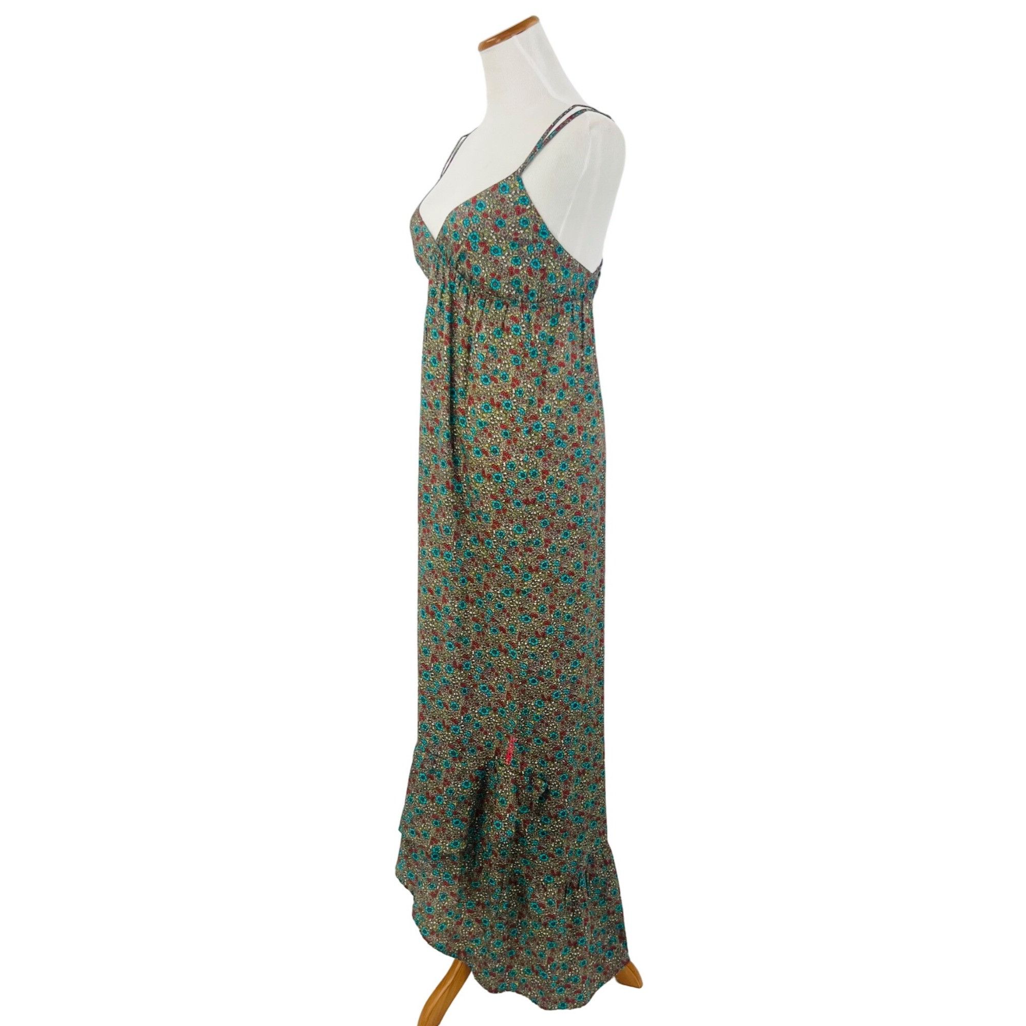 Billabong VTG Billabong Floral Strappy Back Maxi Dress | Coastal Boho Size L / US 10 / IT 46 - 5 Thumbnail