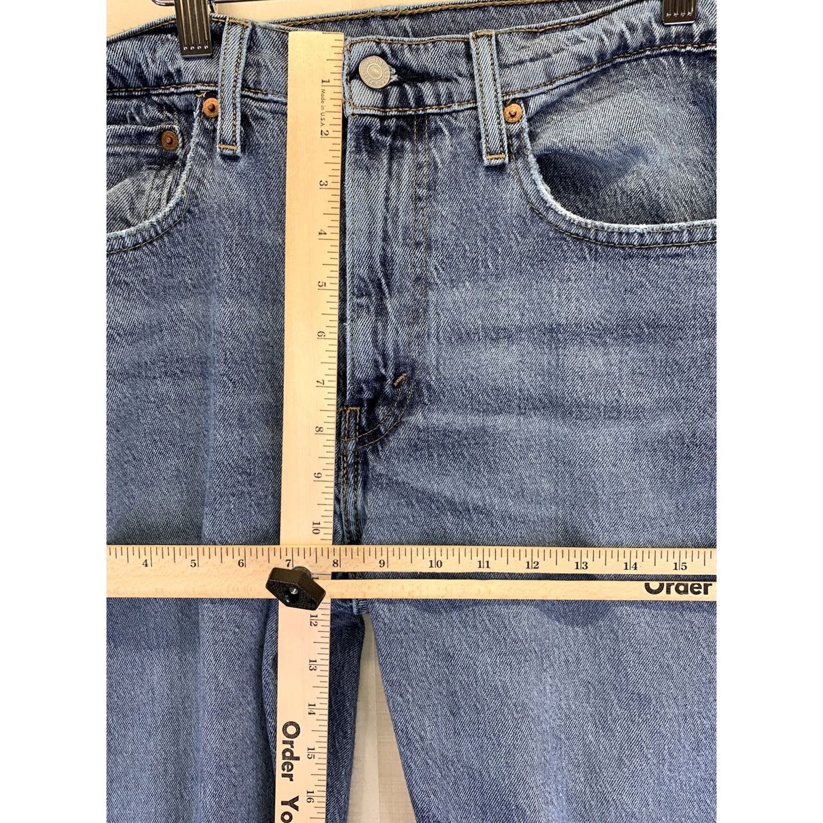 Levi's VINTAGE Levi’s 502 Denim Distressed Raw Hem Straight Leg Mens Jeans 34x32-4959 Size US 34 / EU 50 - 3 Thumbnail