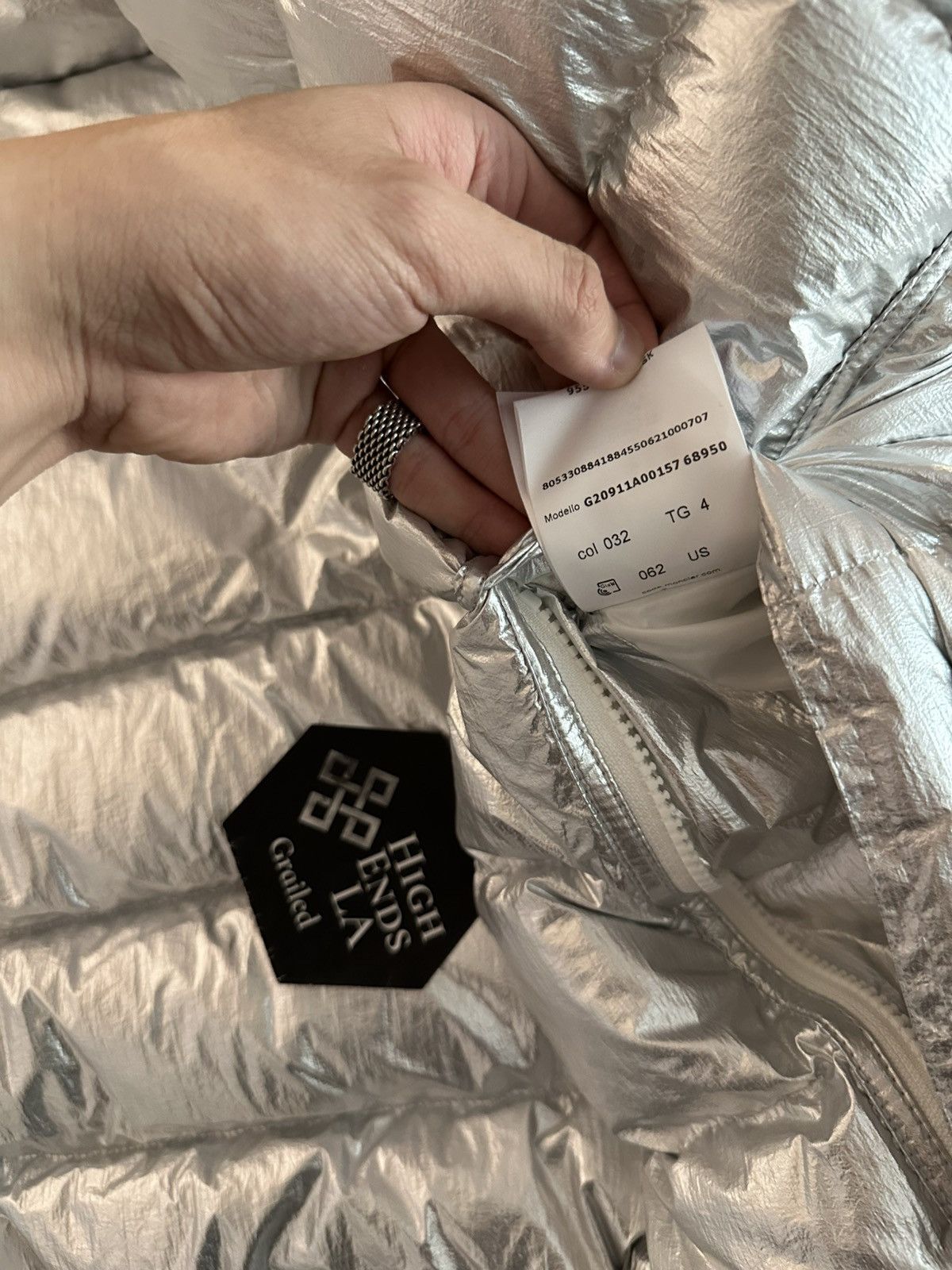 Moncler Moncler Freville Reversible White Silver Down Puffer Jacket Size US L / EU 52-54 / 3 - 12 Thumbnail