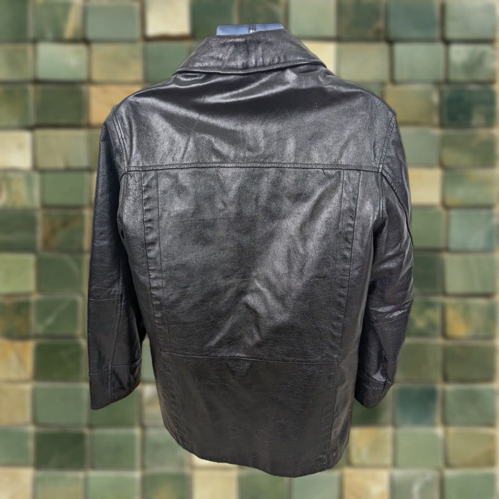 Vintage VINTAGE Wilsons Leather M Julian Leather Bomber Jacket Coat Mens Small Black Heavy Size US S / EU 44-46 / 1 - 1 Thumbnail