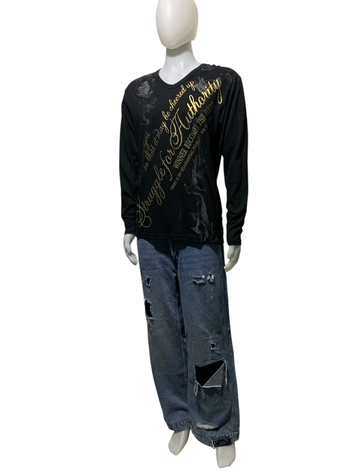 Hysteric Glamour × If Six Was Nine × Le Grande Bleu (L.G.B.) 2000s Repezeen gothic punk poem longsleeve Size US L / EU 52-54 / 3 - 4 Thumbnail