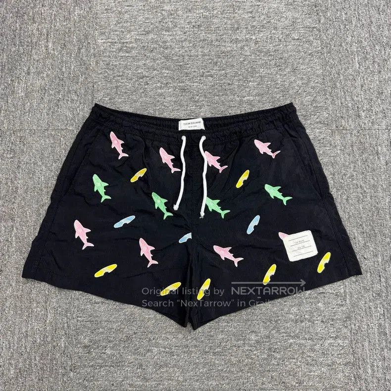 Thom Browne Thom Browne Shark Embroidered Nylon Shorts. Size US 32 / EU 48 - 1 Thumbnail