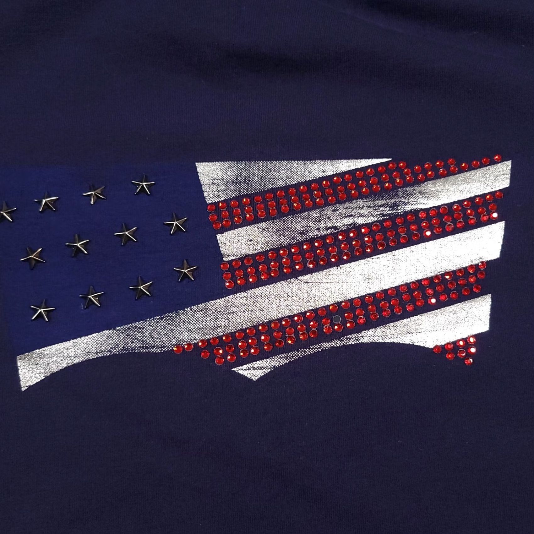 Levi's Levi's Sweatshirt Women Small Blue Round Neck Fleece Patriotic Flag Logo Jewels Size S / US 4 / IT 40 - 4 Thumbnail