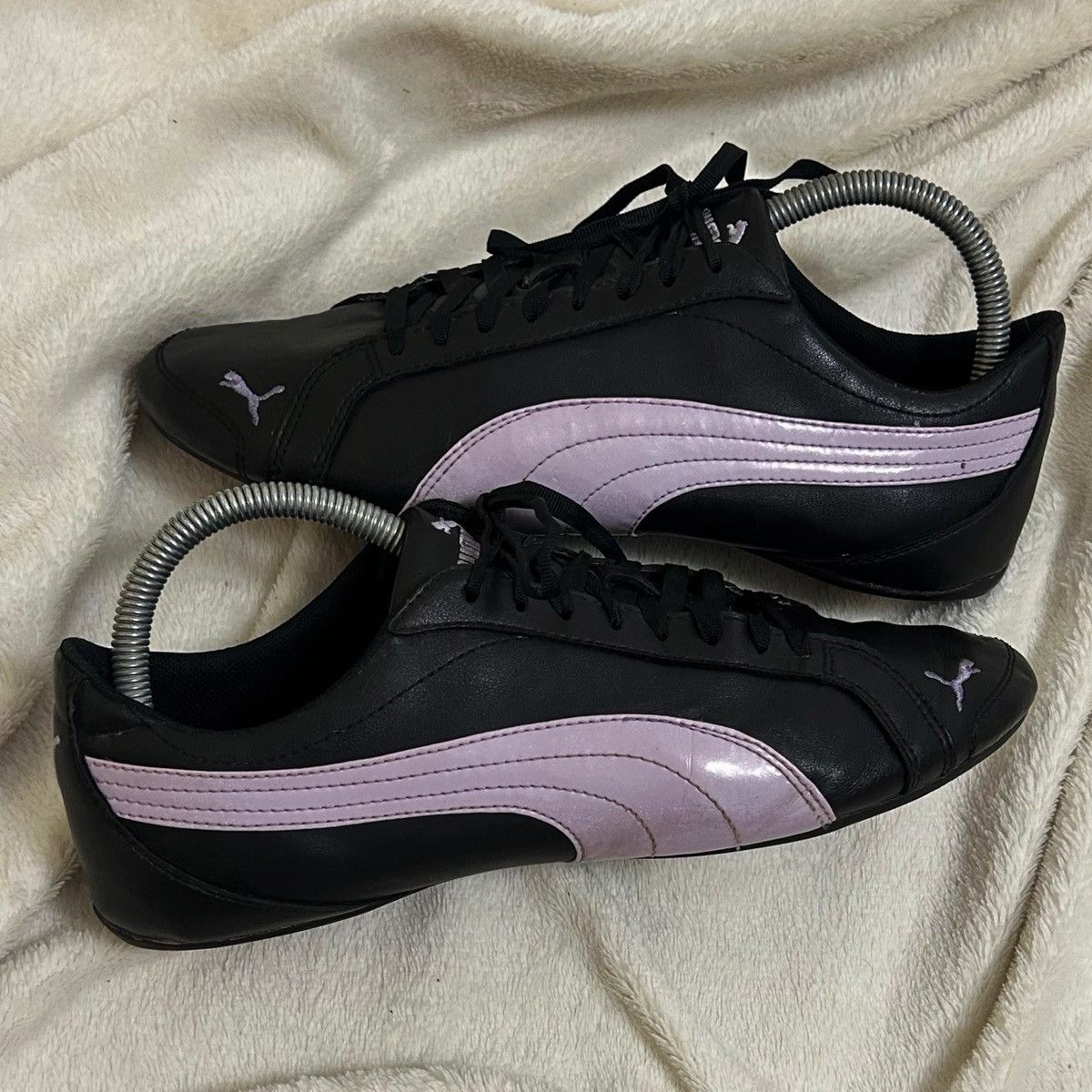 Puma Vintage Y2K Puma Speed Cat Black Leather Sneakers Size US 8.5 / IT 38.5 - 1 Thumbnail
