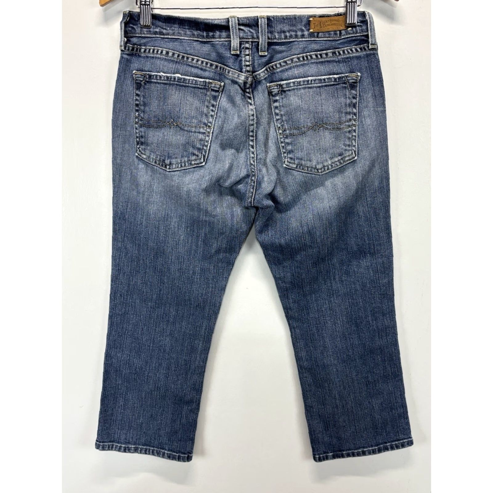Lucky Brand VINTAGE Lucky Brand Capri Jeans Crop Dungarees Women’s Sz 6 28 Made USA Retro Blue Denim Capri Jeans Womens Size 28" / US 6 / IT 42 - 3 Thumbnail