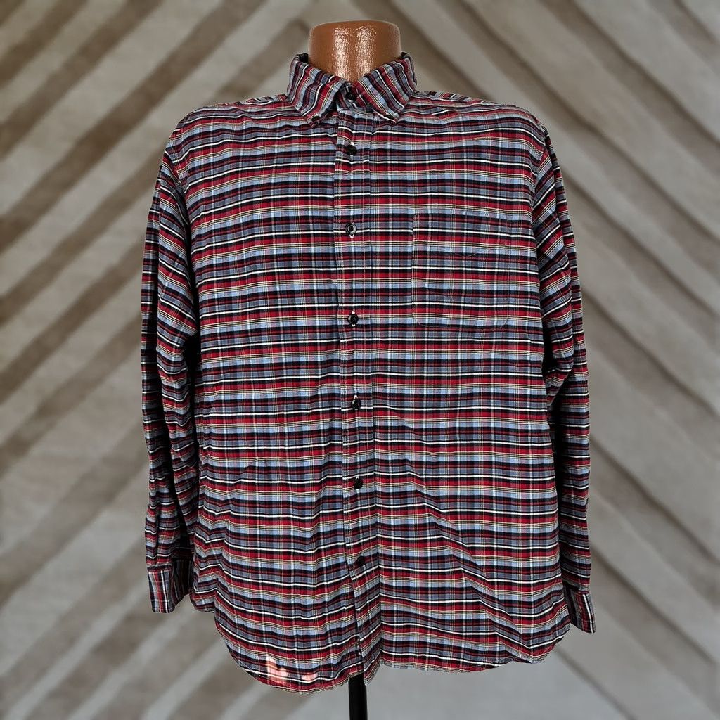 Cremieux Cremieux Classics Oxford Shirt Men L Gray Plaid Button-Down Casual Shirt Size US L / EU 52-54 / 3 - 1 Thumbnail
