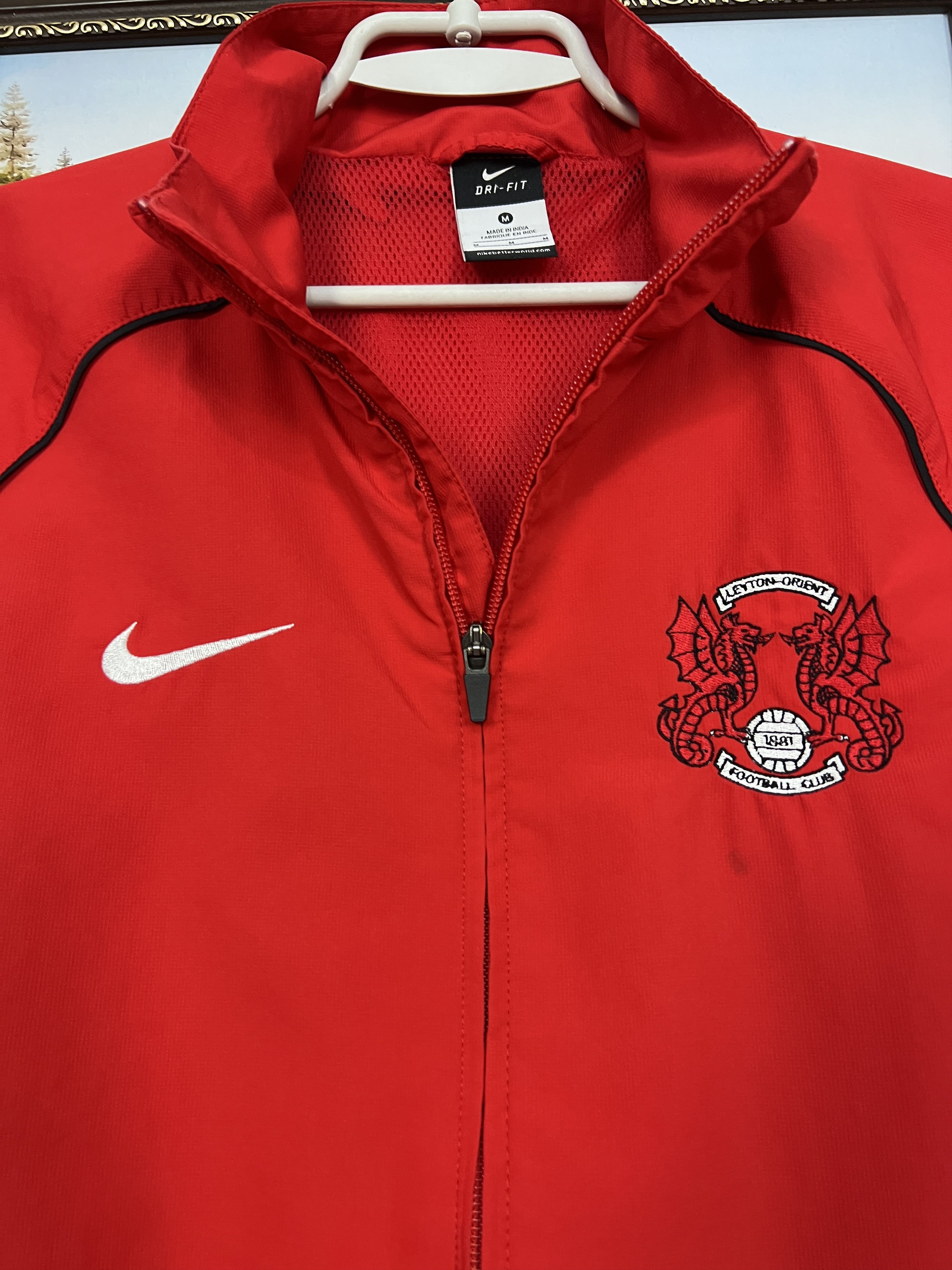 Adidas Nike Leyton Orient Football Jacket Red Soccer Mens Size US M / EU 48-50 / 2 - 3 Thumbnail