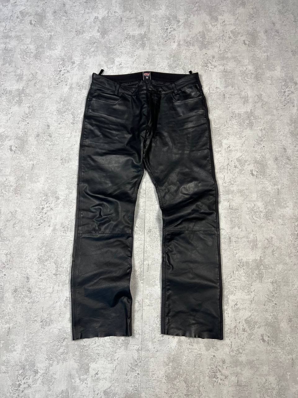 image of Polo Vintage Y2K Genuine Leather Moto Pants in Black, Men's (Size 43)