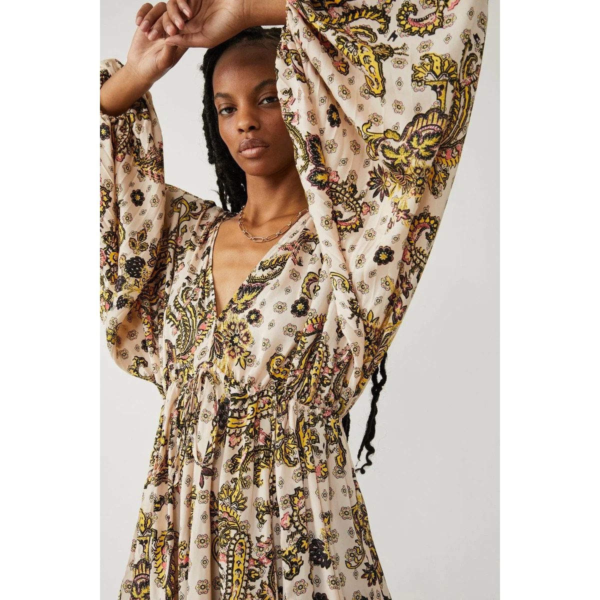 Free People New Free People Arzel Printed Mini Dress $148 X-SMALL Size XS / US 0-2 / IT 36-38 - 2 Thumbnail