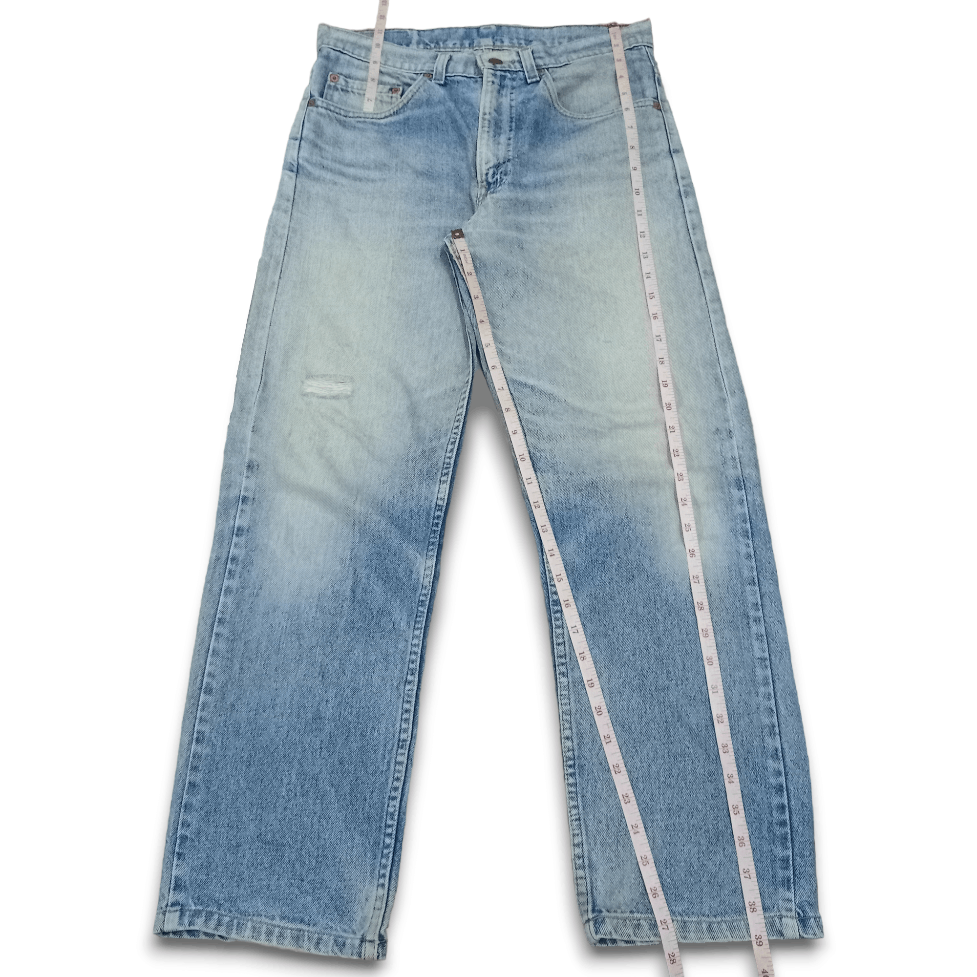 Levi's × Levi's Vintage Clothing Vintage 90s Levis 505 Light Wash Distressed Loose Jeans Size US 31 - 11 Thumbnail