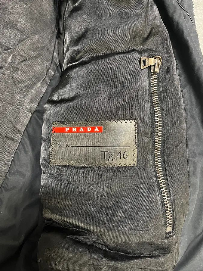 Prada 2000s Prada Aero Dark Contemporary Bomber Jacket Size US S / EU 44-46 / 1 - 9 Thumbnail