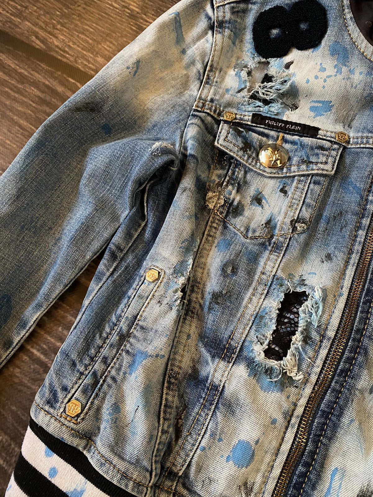 Philipp Plein Philipp Plein Painted Skull Denim Suit Size S / US 4 / IT 40 - 7 Thumbnail