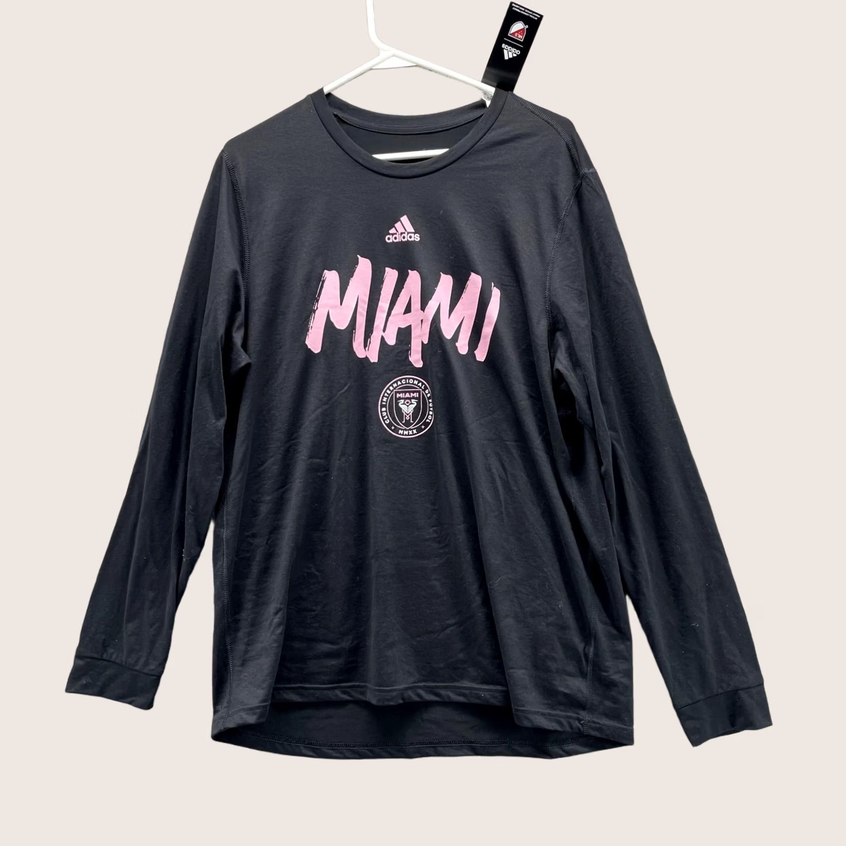 Adidas Adidas Shirt Women XL Black Pink Miami Creator Tee Jersey Long Sleeve Football Size XL / US 12-14 / IT 48-50 - 1 Thumbnail