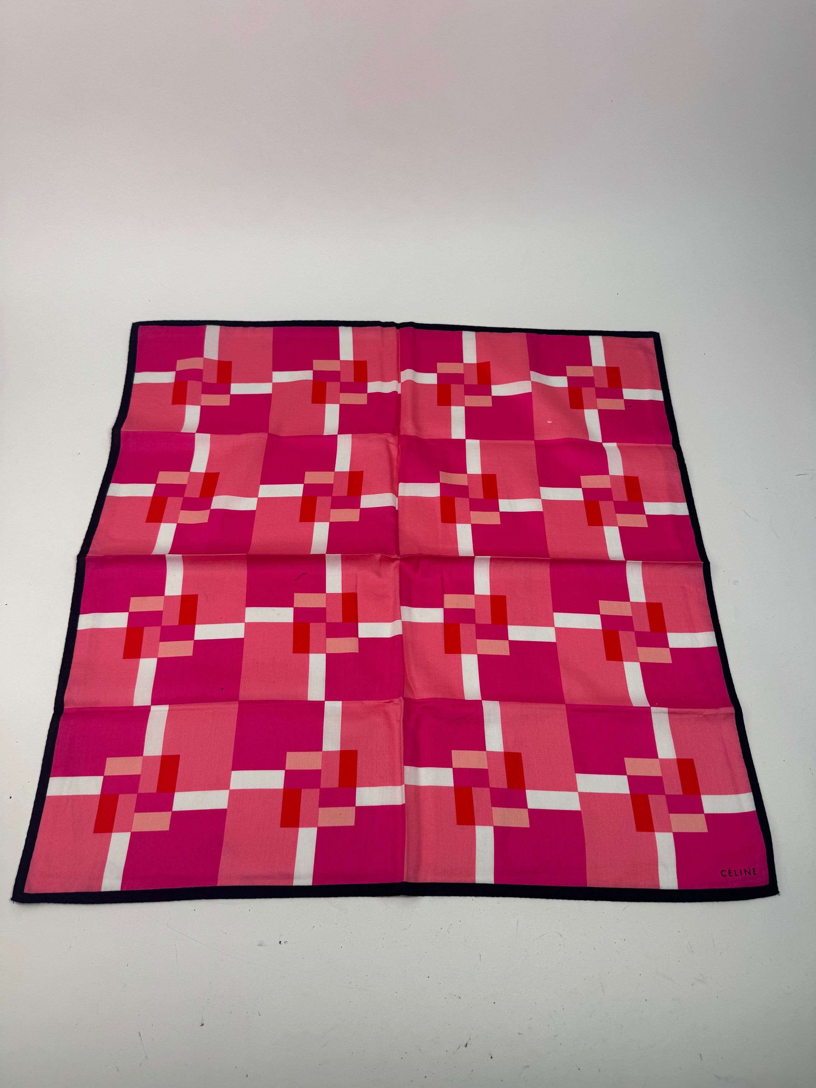 Celine Vintage Scarf pink red white Size ONE SIZE - 1 Thumbnail