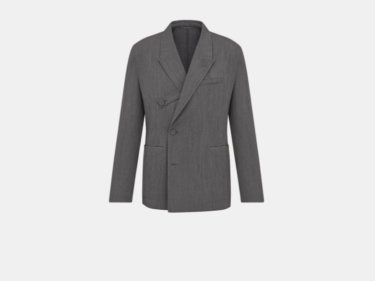 o1w1db11025 513C21 Jacket with Buttoned Strap in Gray