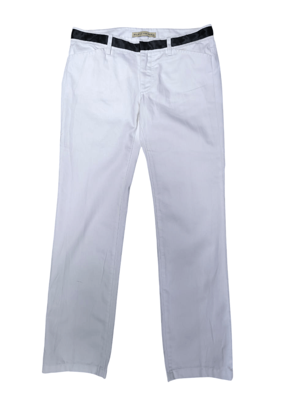 White Pants Black Striped Balenciaga