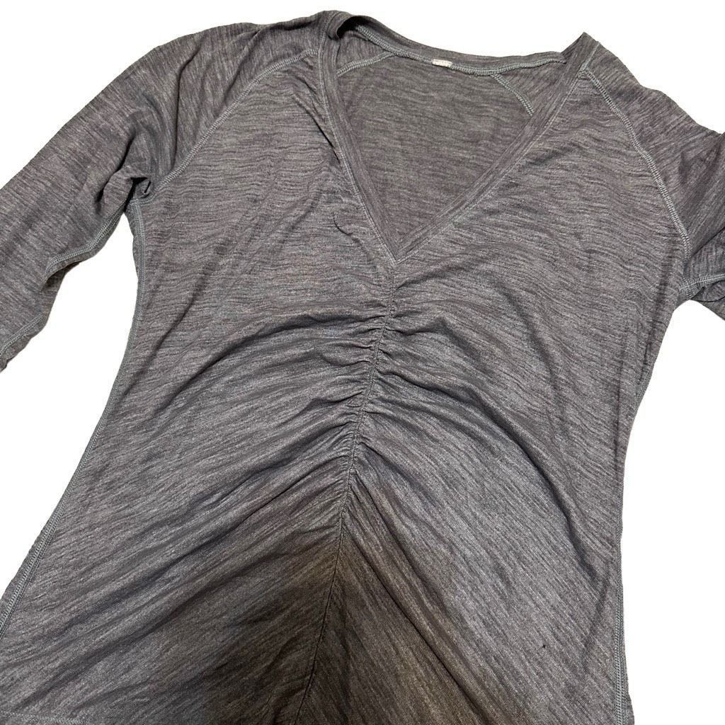 Lululemon Lululemon Grey Interval Ruched Athletic Long Sleeve Workout Size S / US 4 / IT 40 - 4 Thumbnail