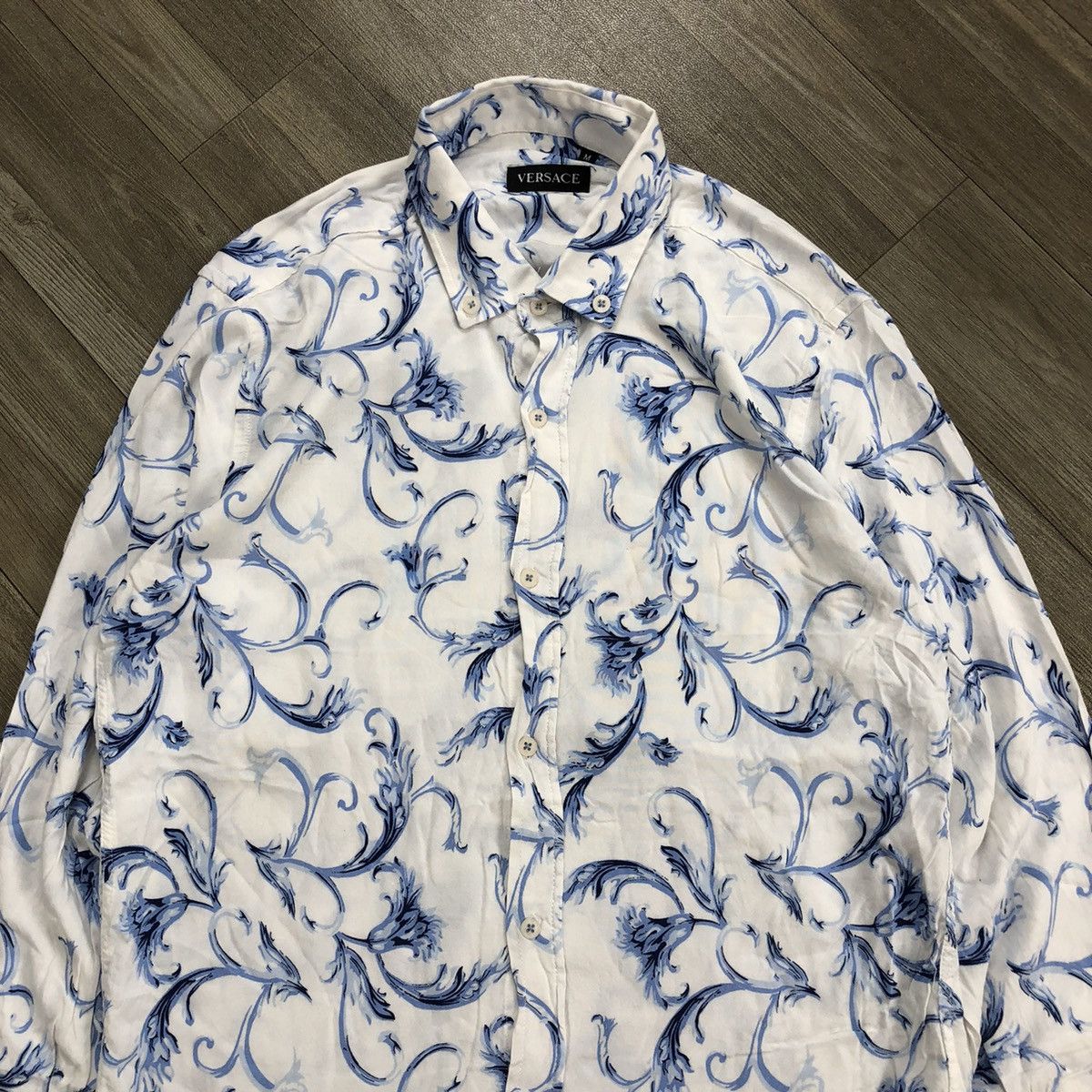Versace Vintage Luxury Shirt Versace Floral Button Up Size US M / EU 48-50 / 2 - 2 Thumbnail