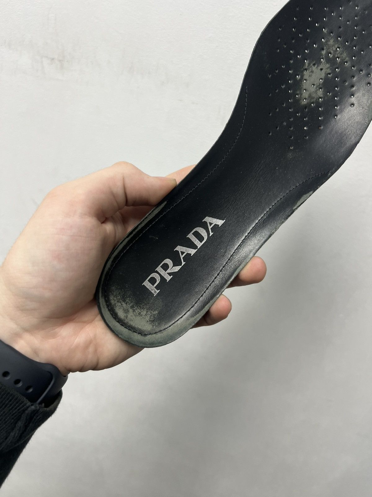 Prada Prada Milano Black Leather Shoes Trainers Size US 7.5 / EU 40-41 - 15 Thumbnail