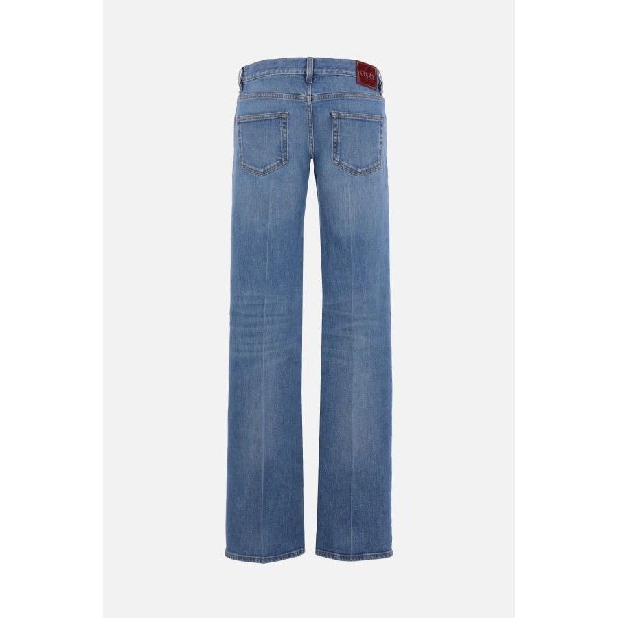 Gucci GUCCI Blue Stonewashed Flared Denim Trousers New & Authentic Size 34" / US 12 / IT 48 - 2 Thumbnail