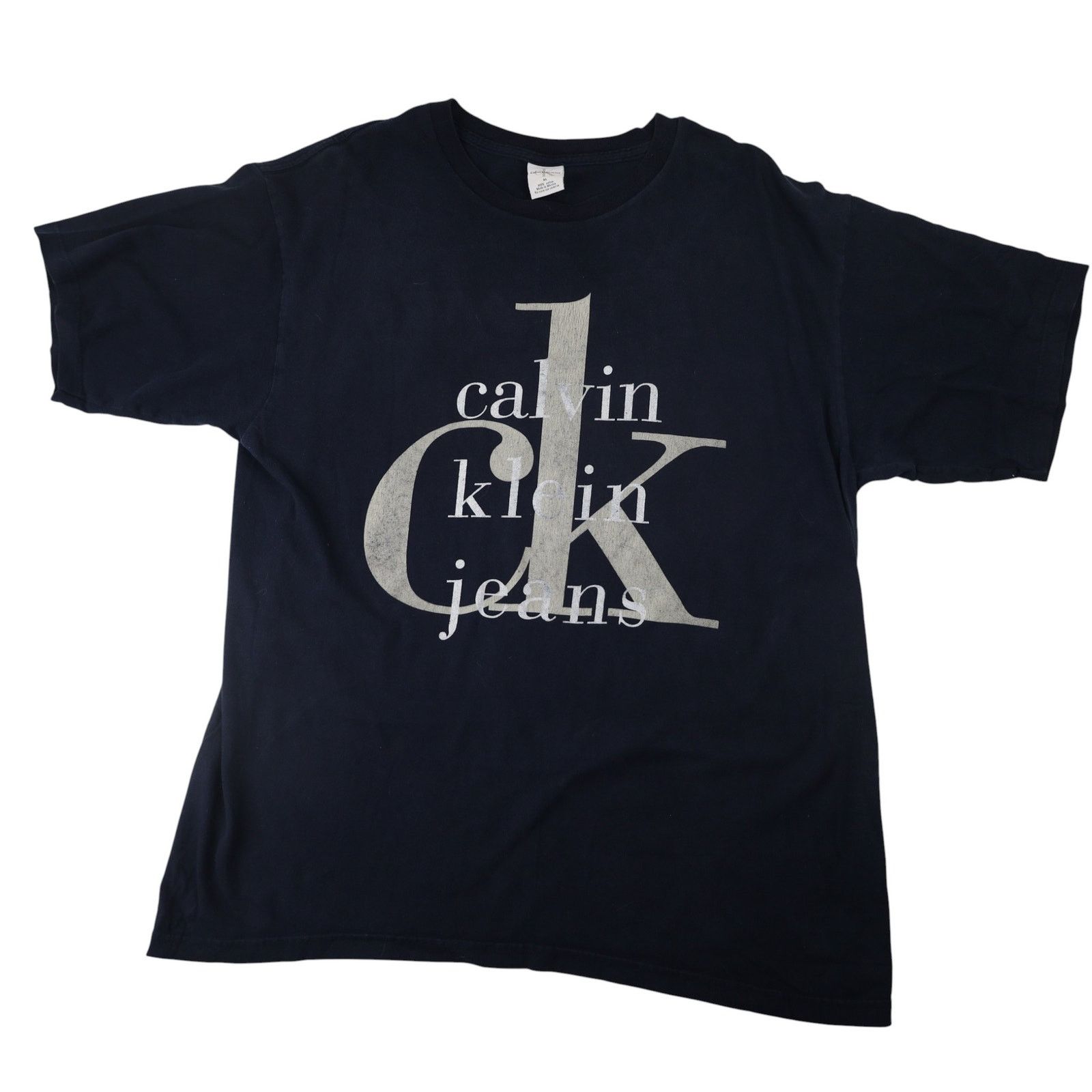 Calvin Klein × Vintage Vintage Calvin Klein Jeans Big Spellout Graphic T Shirt Size US L / EU 52-54 / 3 - 1 Thumbnail