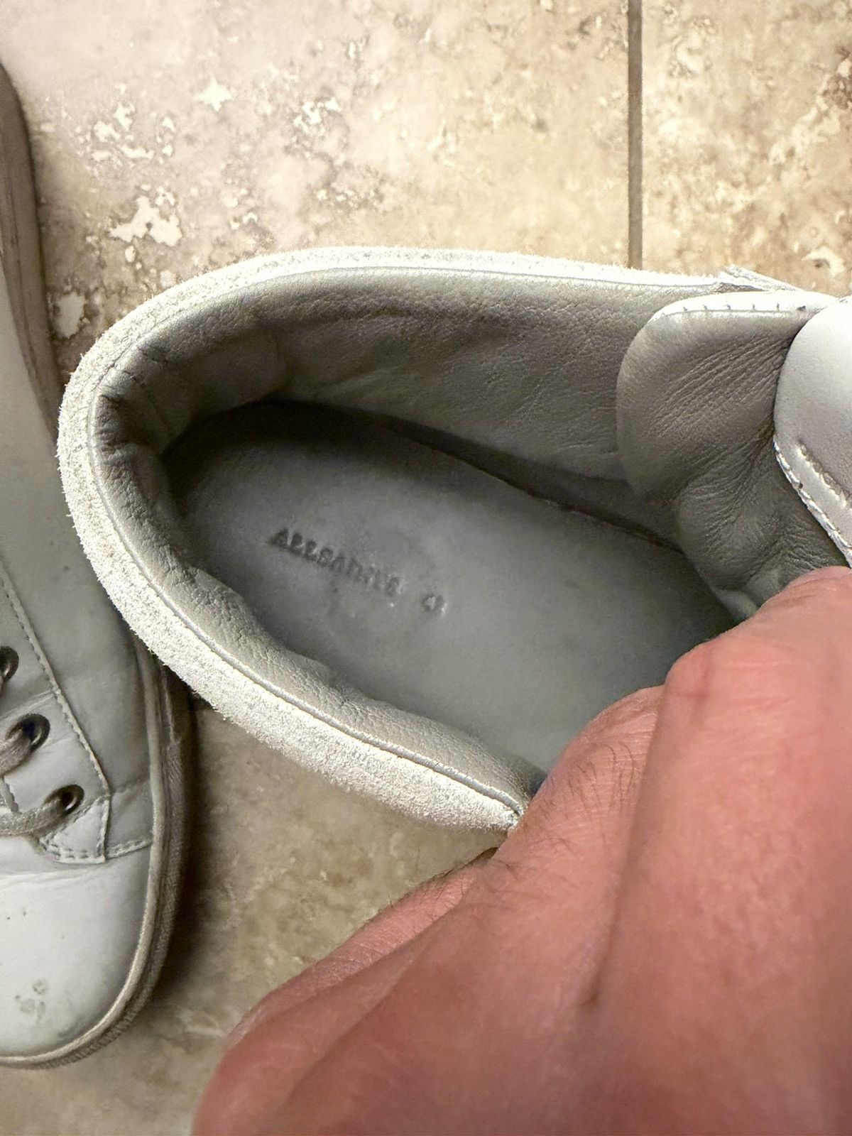 Allsaints ALLSAINTS HIGH TOP LEATHER SNEAKER Size US 9.5 / EU 42-43 - 2 Thumbnail