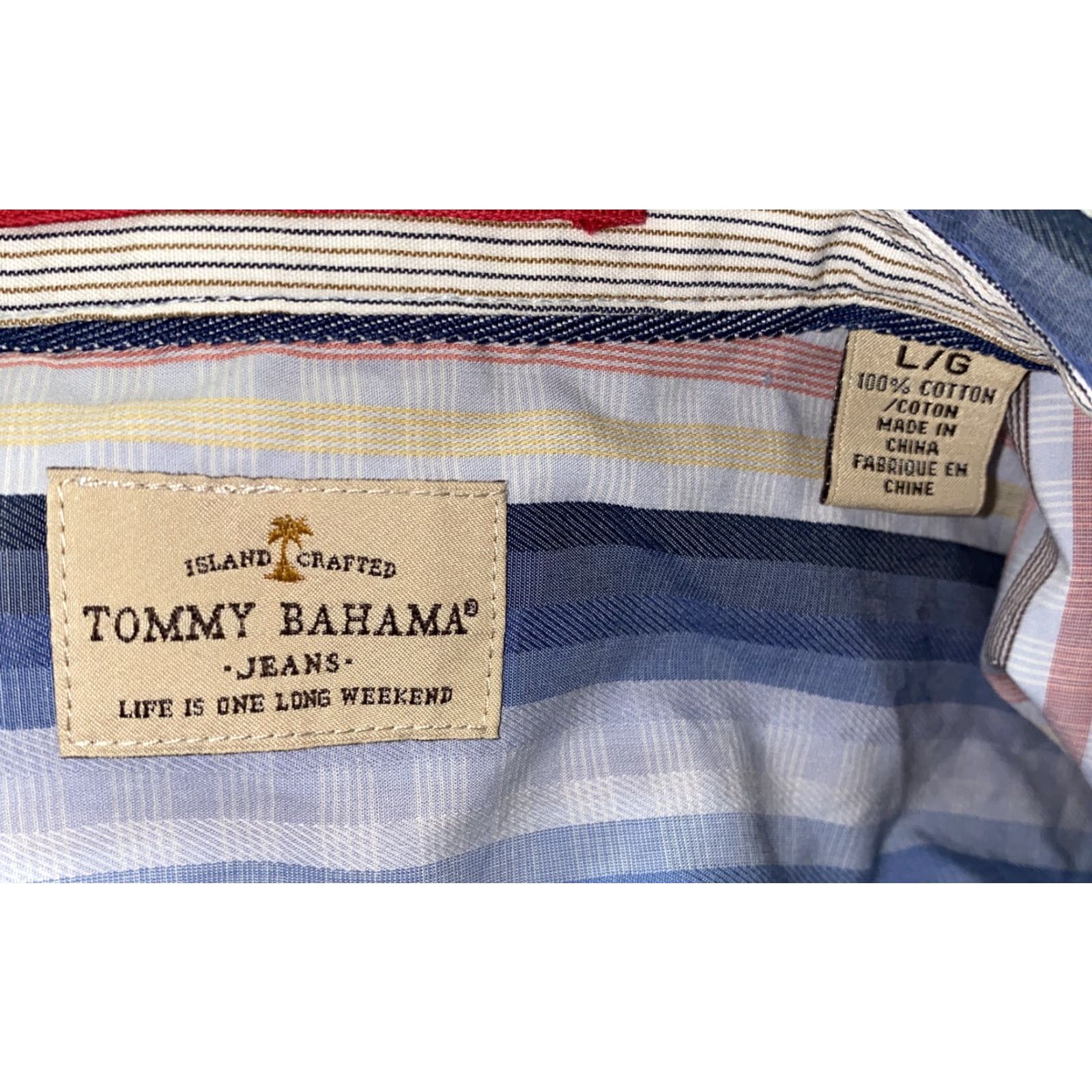 Tommy Bahama Tommy Bahama Shirt Mens Long Sleeve Button Up Multicolor Striped Size L Size US L / EU 52-54 / 3 - 6 Thumbnail