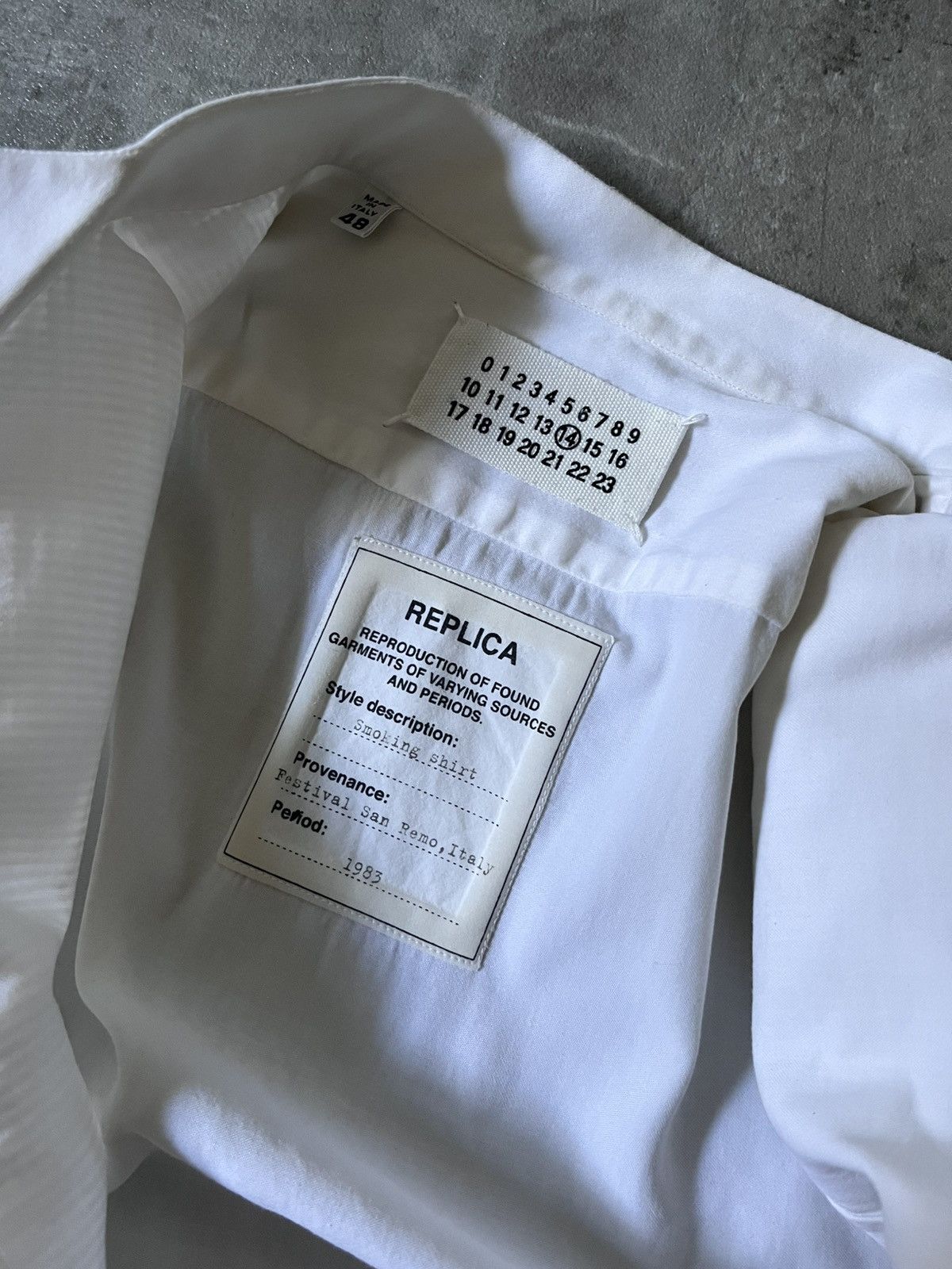 Maison Margiela Maison Margiela Replica Smoking Shirt Italy white rare Size US M / EU 48-50 / 2 - 2 Thumbnail