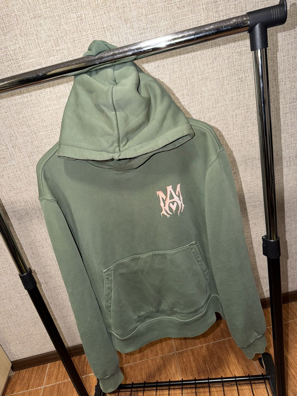 Amiri AMIRI WATERCOLOUR MA “GREEN / PEACH” HOODIE Size US M / EU 48-50 / 2 - 4 Thumbnail