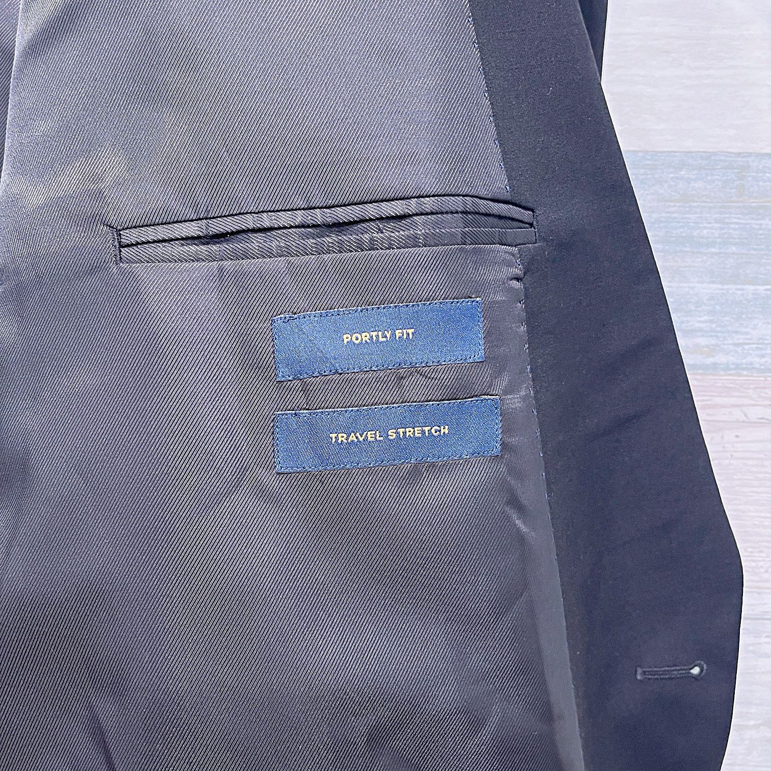 Stafford Stafford Stretch Travel Suit Separate Jacket Black 52 Portly Size 52R - 8 Thumbnail