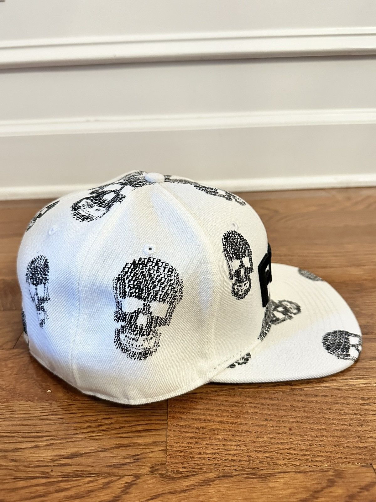 Fuck The Population FTP Skull Fitted Hat White Size 8 Size ONE SIZE - 4 Thumbnail