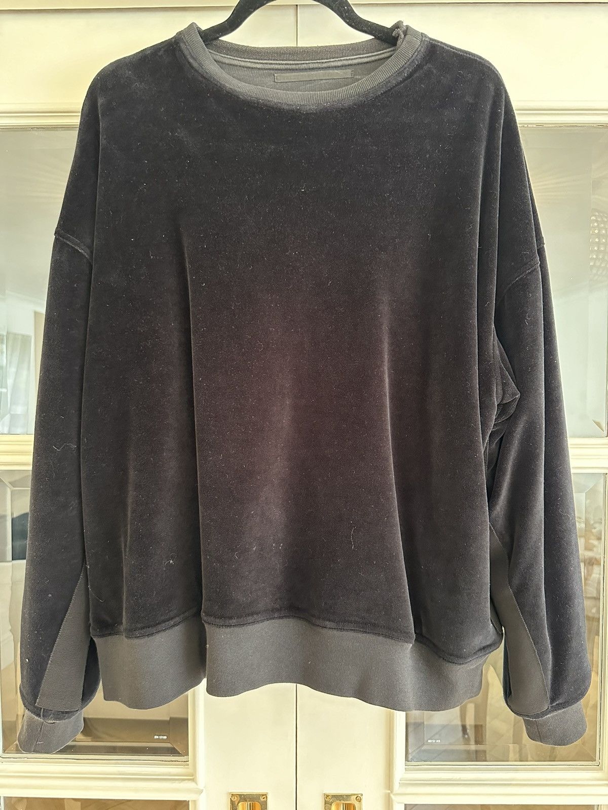 Haider Ackermann GRAIL Rare HA Double Layer Black Velvet Sweater *Last Drop* Size US M / EU 48-50 / 2 - 1 Thumbnail