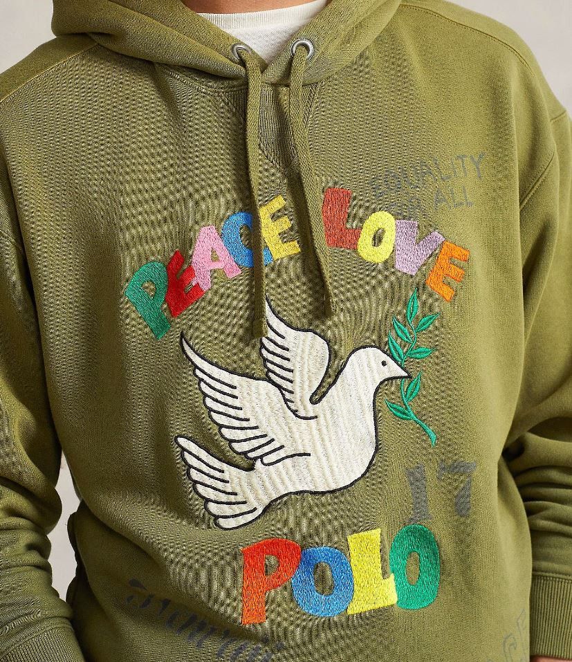 Polo Ralph Lauren POLO RALPH LAUREN EMBROIDERED PEACE LOVE HOODIE Size US XL / EU 56 / 4 - 3 Thumbnail