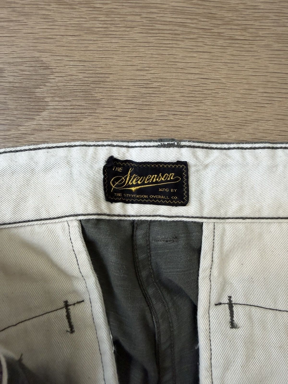 Stevenson Overall Co. Hilts 963 Slim Chino Olive Made in Japan Self Edge (fits 32) Size US 33 - 5 Thumbnail